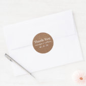 Burlap Chalk Rustic Wedding Vielen Dank Runder Aufkleber (Umschlag)