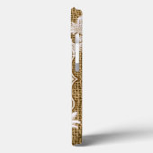 Burlap Country Lace Appli Girly Monogram IPAD Fall Case-Mate iPhone Hülle (Rückseite / Links)