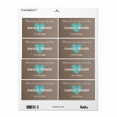 Burlap Country schicke Hochzeitswasser Flaschen Et (Vorne)