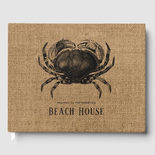 Burlap Crab Beach House Gästebuch (Vorderseite)