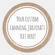 Burlap Custom Bedruckte Canning Jar Craft Küche