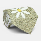Burlap Daisy Krawatte (Gerollt)