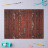 Burlap Distressed Burnt Orange Brown Muster Seidenpapier (Basteln)