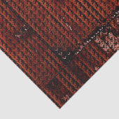 Burlap Distressed Burnt Orange Brown Muster Seidenpapier (Detail)