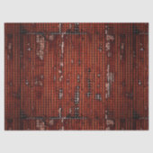 Burlap Distressed Burnt Orange Brown Muster Seidenpapier (Vorderseite)