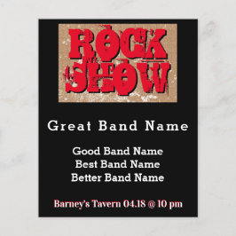 Burlap Distressed Personalisiert Rock Show Grunge  Flyer