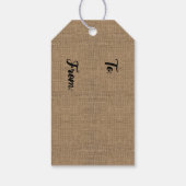 Burlap Geschenkanhänger (Rückseite)