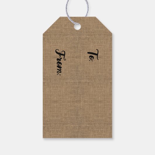 Burlap Geschenkanhänger (Rückseite)