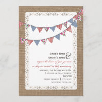 Burlap  Gingham & Floral Bunting Wedding