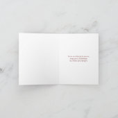 Burlap Green Karierte Weihnachtsfotokarte Feiertagskarte (Innenseite)