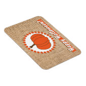 Burlap Halloween Pumpkin Magnet (Rechte Seite)