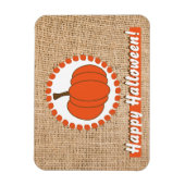 Burlap Halloween Pumpkin Magnet (Vertikal)
