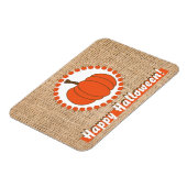 Burlap Halloween Pumpkin Magnet (Linke Seite)