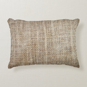 Burlap Hessian Hintergrundtextur Dekokissen