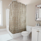 Burlap Hessian Hintergrundtextur Duschvorhang (Beispiel)