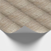 Burlap Hessian Hintergrundtextur Geschenkpapier (Ecke)