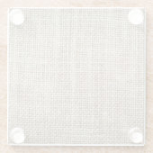 Burlap Hessian Hintergrundtextur Glasuntersetzer (Rückseite)
