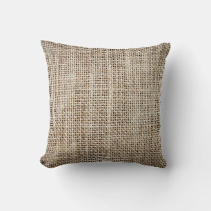 Burlap Hessian Hintergrundtextur Kissen