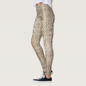 Burlap Hessian Hintergrundtextur Leggings (Links)