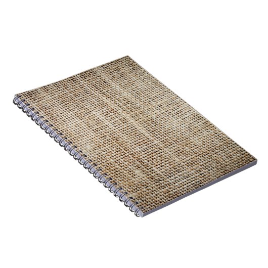 Burlap Hessian Hintergrundtextur Notizblock (Rechte Seite)