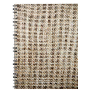 Burlap Hessian Hintergrundtextur Notizblock