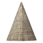 Burlap Hessian Hintergrundtextur Partyhütchen (Rückseite)
