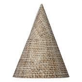 Burlap Hessian Hintergrundtextur Partyhütchen (Links)