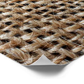 Burlap Hessian Hintergrundtextur Poster (Ecke)