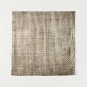 Burlap Hessian Hintergrundtextur Wandteppich (Vorderseite)