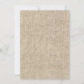 Burlap Hochzeit nach dem Party Sonnenblume Blume Einladung (Rückseite)