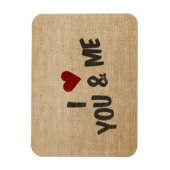 Burlap ich höre dich und mich magnet (Vertikal)