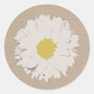 Burlap Inspiriert Daisy Sticker