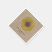 Burlap Inspiriert Gelbe Sonnenblume Hochzeit Napki Serviette (Ecke)