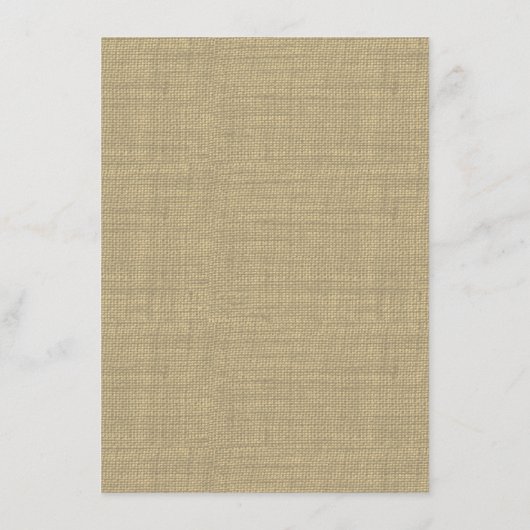 Burlap Itinerary Aqua Bow Begleitkarte (Rückseite)