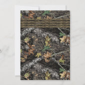 Burlap + Jagd Camouflage Probe Abendessen Einladun Einladung (Rückseite)