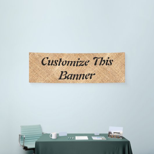 Burlap Jute Banner Party Sign Wedding Birthday (Messeveranstaltung)