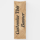 Burlap Jute Banner Party Sign Wedding Birthday (Vertikal)