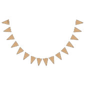 Burlap Jute Bunting Triangle Flag Party Banner (Alle)