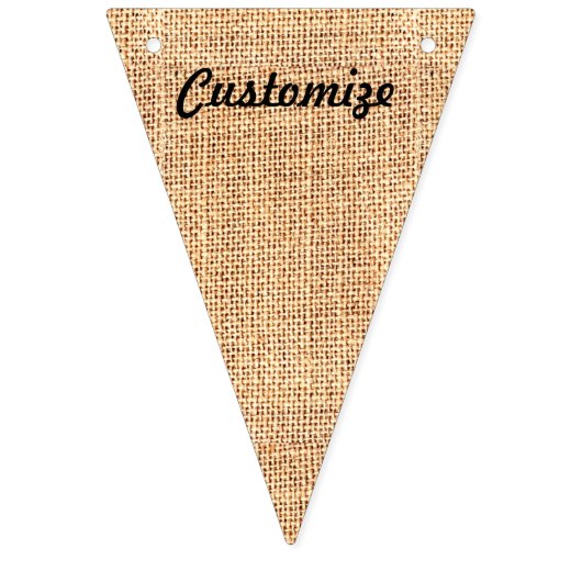 Burlap Jute Bunting Triangle Flag Party Banner (Erste Fahne)