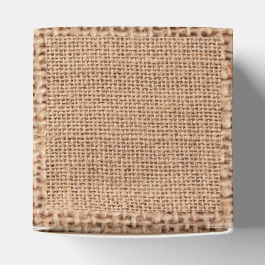 Burlap Jute Favor Geschenkschachtel (Oben)