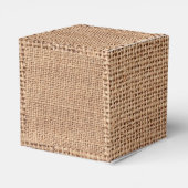 Burlap Jute Favor Geschenkschachtel (Rückseite)