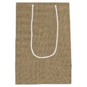 Burlap Jute Sacking Mittlere Geschenktüte (Rückseite)