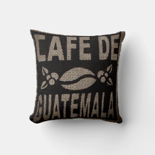BURLAP KAFFEE BAG DURCH PILLOWS GUATEMALAN KISSEN