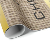 Burlap, Kariert und Gold Personalisiert Geschenkpapier (Rolleneckpunkt)