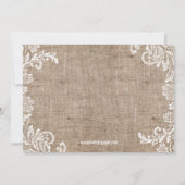 Burlap & Lace - Ankündigung von Abschlüssen (Rückseite)