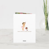 Burlap Lace Baby Dusche Danke Karten (Rückseite)