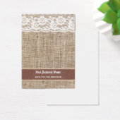 Burlap Lace Custom Earring Card (Schreibtisch)