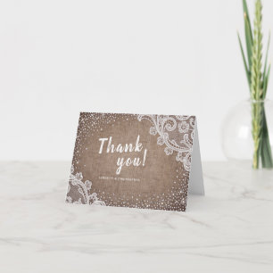 Burlap Lace Glitzer rustic Wedding danke