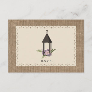Burlap & Lace Inspiriert Floral Lantern UAWG RSVP Karte