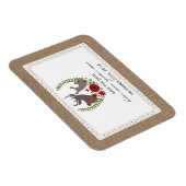 Burlap + Lace Inspiriert Hirn Weihnachten Rett Dat Magnet (Rechte Seite)